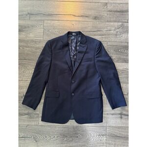 Ermenegildo Zenga Sport Coat Mens 40 R (50 EU) Blue Wool Blazer‎ Preppy